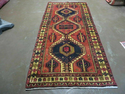 3' 4"X 7' Antique Handmade Turkish Wool Rug Organic #101 - Nuvé