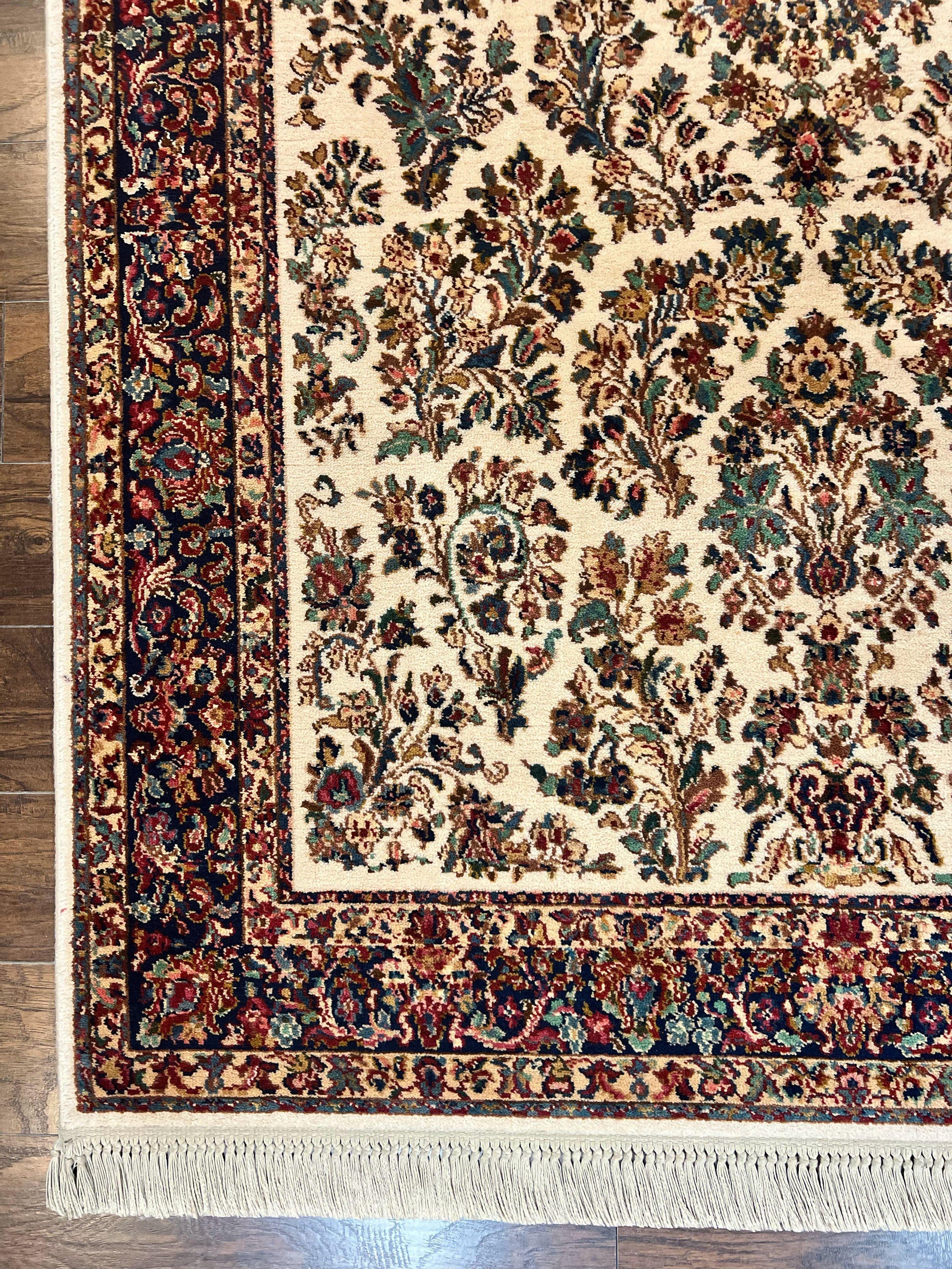 Karastan Rug 5.9 x 9, Ivory Sarouk #760, Wool Vintage Original Collection 700 Series - Nuvé