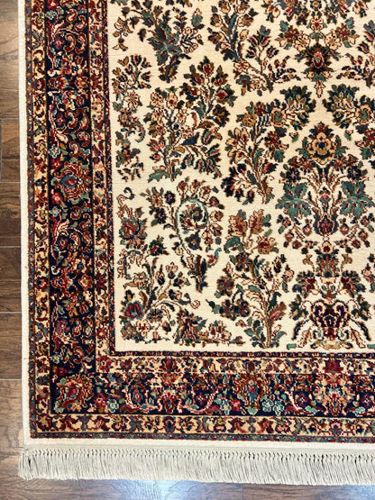 Karastan Rug 5.9 x 9, Ivory Sarouk #760, Wool Vintage Original Collection 700 Series - Nuvé