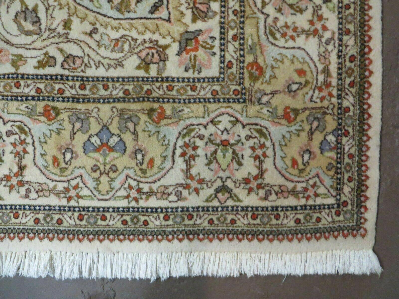Vintage Persian Tabriz Rug 9x12, Tabatabaie Rug 9x12 Carpet, Handmade Hand Knotted Wool Area Rug, Tomato Red Beige, Medallion Rug, Floral - Nuvé