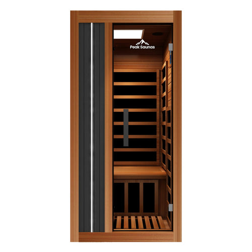 Peak Saunas Aspen Luxury 1-Person FAR Infrared Sauna with Smart WiFi App Control - Nuvé