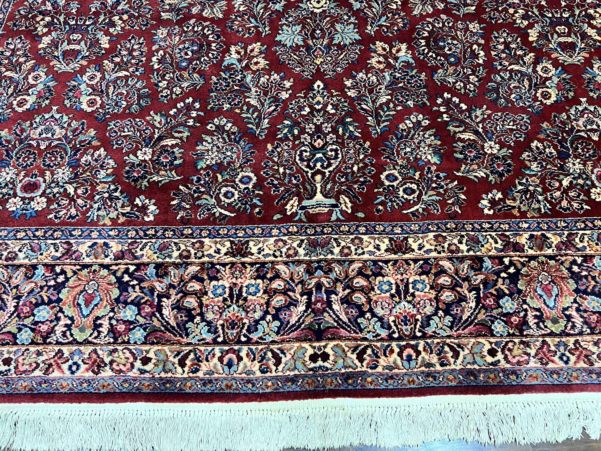 Karastan Rug 10x18 Red Sarouk #785, Wool Karastan Carpet, Original 700 Series, Vintage Discontinued Large Oriental Rug - Nuvé
