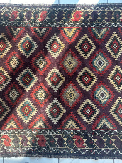Antique 1900’s Tribal Baluch Wool Rug 4’5” x 8’6” - Nuvé