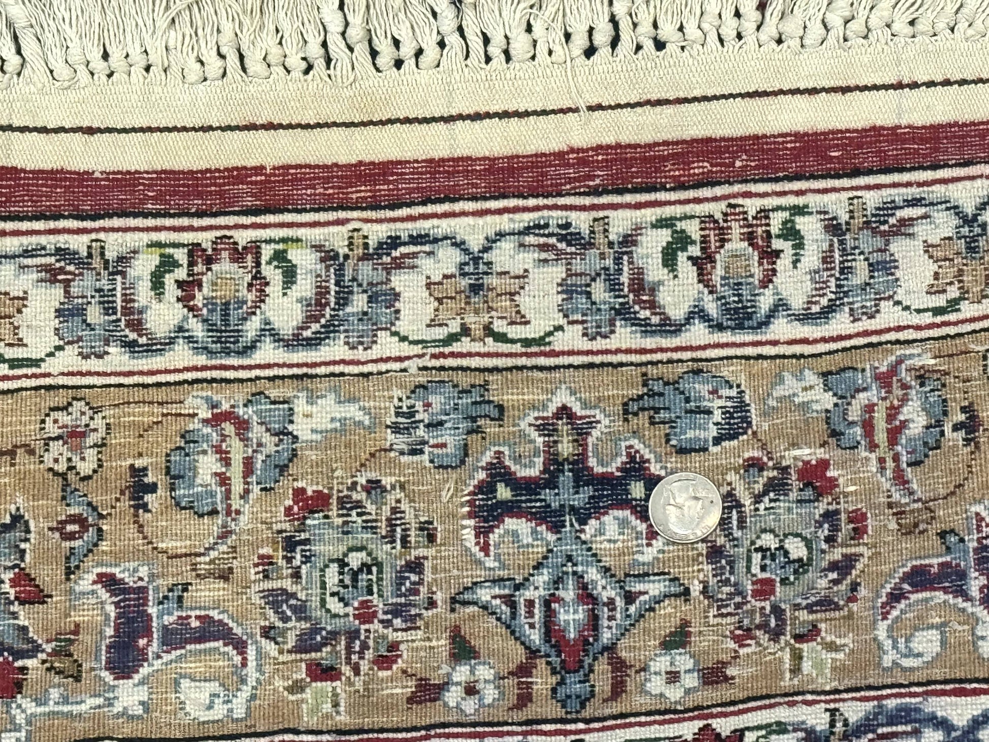 Blue Persian Qum Rug 3.6 x 5, Floral Medallion, Fine 310 KPSI - Nuvé