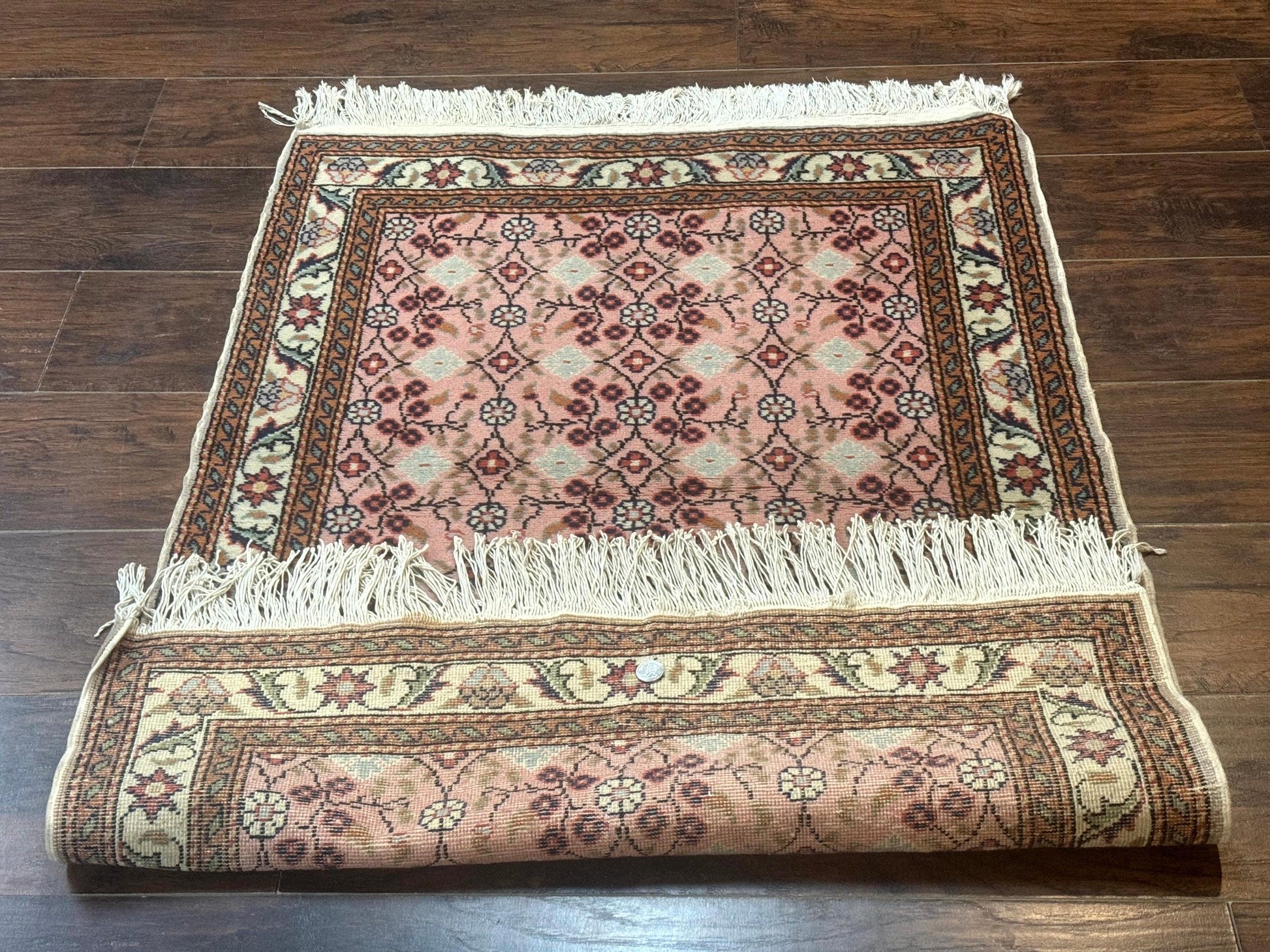 Turkish Sivas Rug 3x4, Pink, Handmade, Wool, Vintage - Nuvé