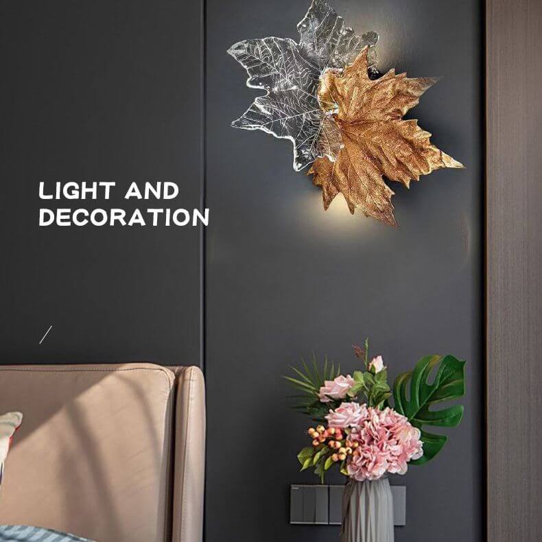 Leaf-shaped Crystal Wall Light - Nuvé