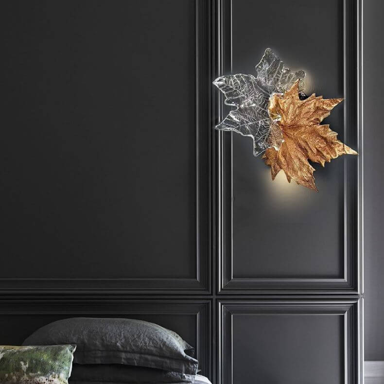 Leaf-shaped Crystal Wall Light - Nuvé