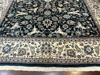 Pak Persian Rug 9x12, Dark Green, Floral Allover - Nuvé