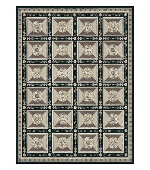 9' X 12' Handmade English Aubusson Savonnerie Design Needlepoint Wool Rug Nice