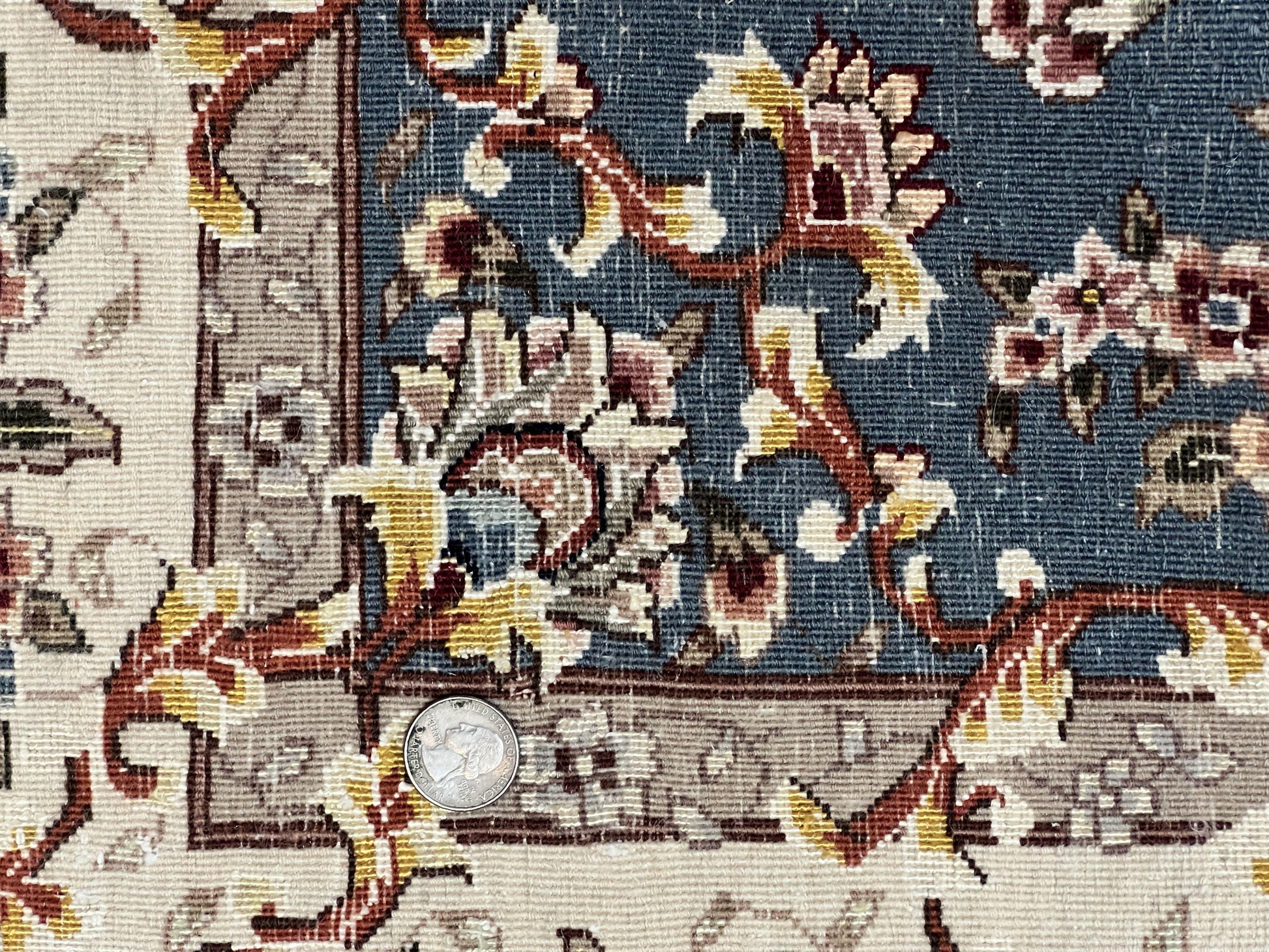 Sino Persian Rug 4x6, Very Fine Oriental Carpet, Handmade Rug 4 x 6, Floral Allover Vintage Traditional Wool & Silk Highlights, 200 KPSI - Nuvé