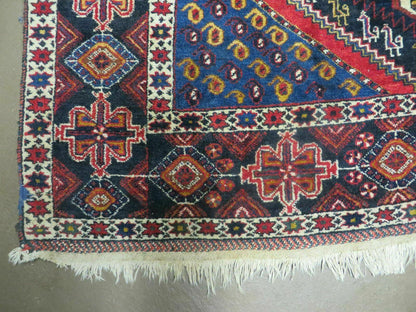 4' X 5.5' Vintage Handmade Turkish Tribal Wool Rug Medallion Nice - Nuvé