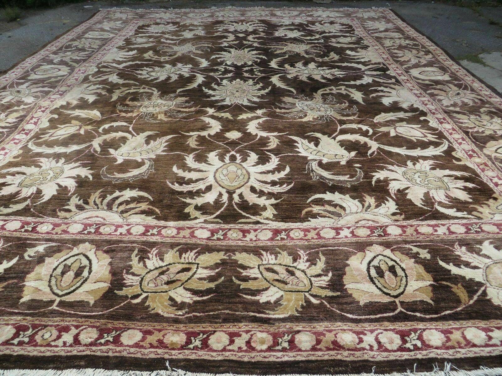 13' X 16' Vintage Handmade Peshawar Oushak Wool Rug Carpet Nice - Nuvé