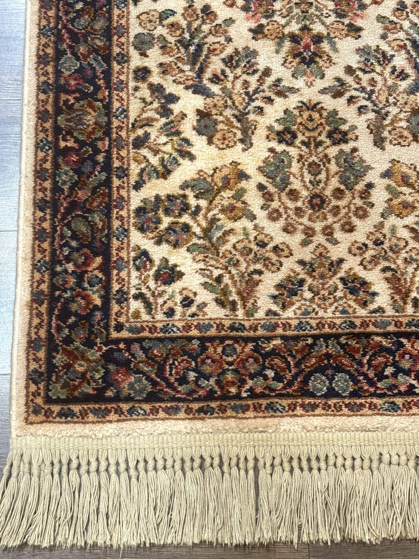 Karastan Rug 2x4, Ivory Sarouk #760, Vintage Wool Small Karastan Carpet, Original 700 Series, Discontinued - Nuvé