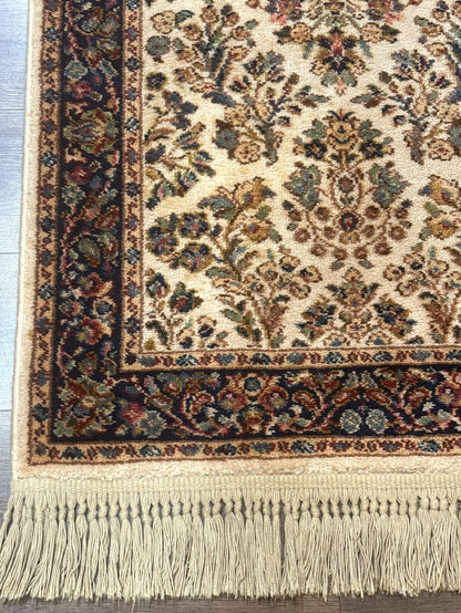 Karastan Rug 2x4, Ivory Sarouk #760, Vintage Wool Small Karastan Carpet, Original 700 Series, Discontinued - Nuvé