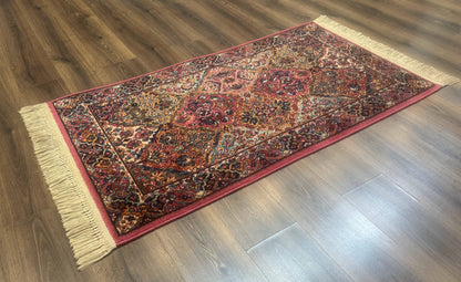 Karastan Rug 3x5 Multicolor Panel Kirman #717, Original 700 Series, Wool Pile, Discontinued - Nuvé
