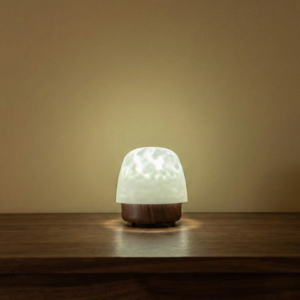 Nuvé® Luma Harmonia skincare device with sleek design and LED light therapy panels for facial rejuvenation.