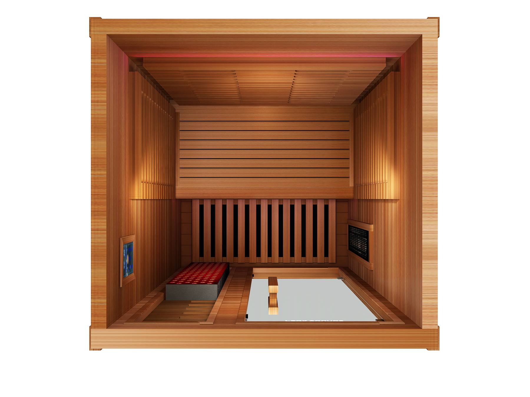 Peak Saunas Rainier 1-Person Full Spectrum Infrared Sauna with XL Medical-Grade Red Light Therapy & Smart WiFi App Control - Nuvé