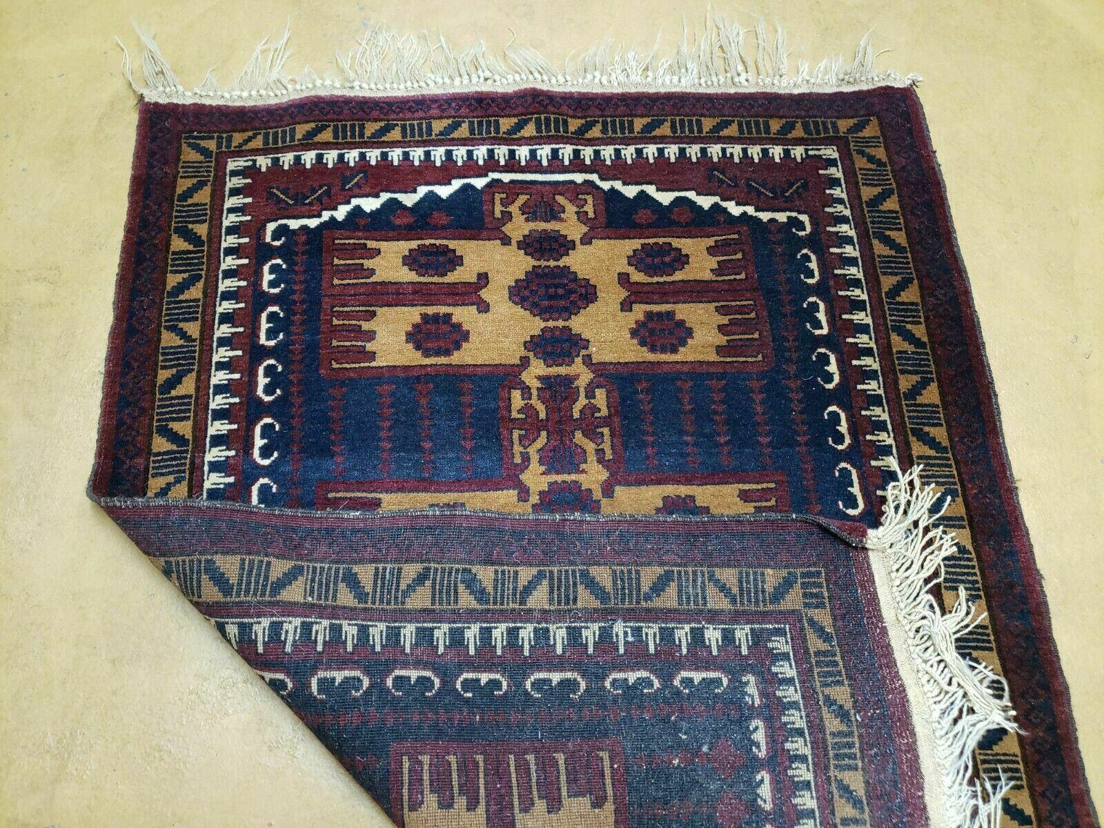 3' X 4' Vintage Handmade Balouchi Balouch Tribal Wool Rug Nice - Nuvé