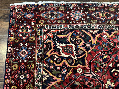 Rare Persian Bakhtiari Rug 10x13, Red, Semi Antique, Large Persian Carpet, Handmade - Nuvé