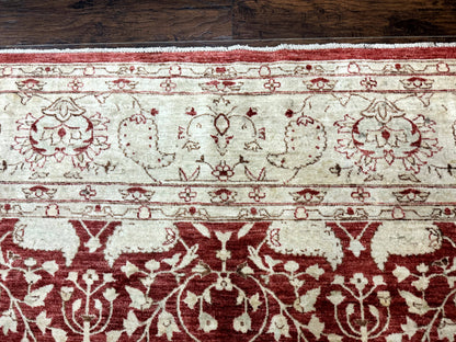 Pakistani Chobi Rug 8x10, Red, Handmade