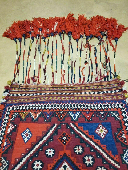 3' X 4' Antique Handmade Turkish Wool Kilim Rug Decorative Seat Cover - Nuvé