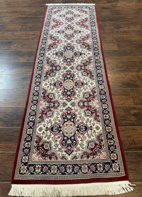 Sino Persian Runner Rug 2.7 x 8, Floral, Handmade, 250 KPSI - Nuvé