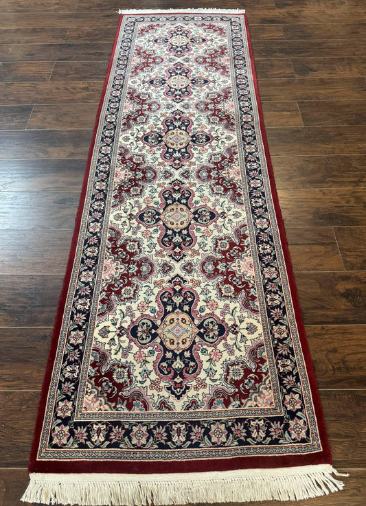 Sino Persian Runner Rug 2.7 x 8, Floral, Handmade, 250 KPSI - Nuvé