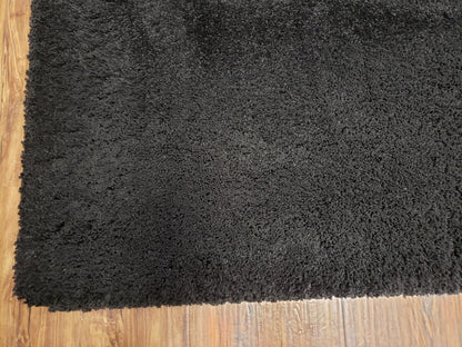 Black Shag Rug 8x10, Savafieh Milan Fluffy Black Carpet, Room Sized Shag Rug, Modern Contemporary Rug, Soft Living Room Rug, Bedroom Rug - Nuvé