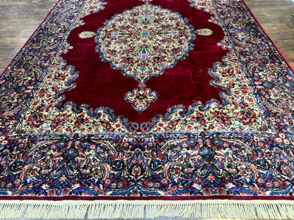 Karastan Rug 8.8 x 12 - Red Floral Kirman - Wool Pile Carpet - Nuvé