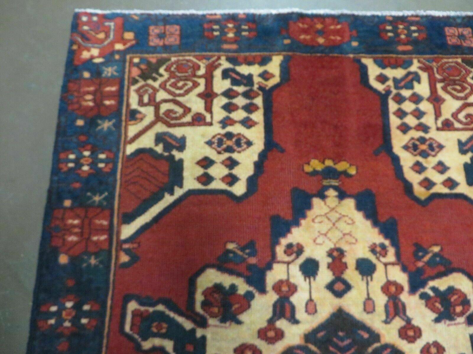 4' X 7' Antique 1920 Handmade Turkish Wool Rug Veg Dye Nice - Nuvé