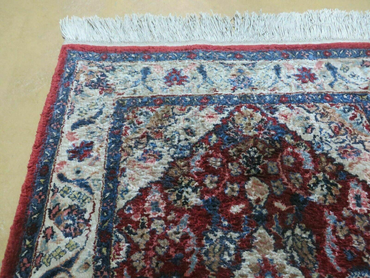 2' X 3' Handmade Chinese Floral Oriental Silk Rug Carpet Nice Red