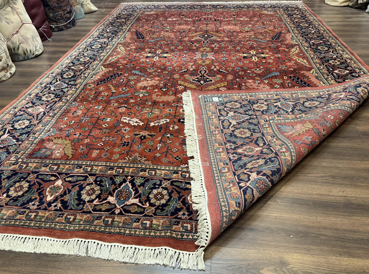Indo Persian Heriz Rug 10x15, Allover Pattern, Large Wool Handmade Rug - Nuvé
