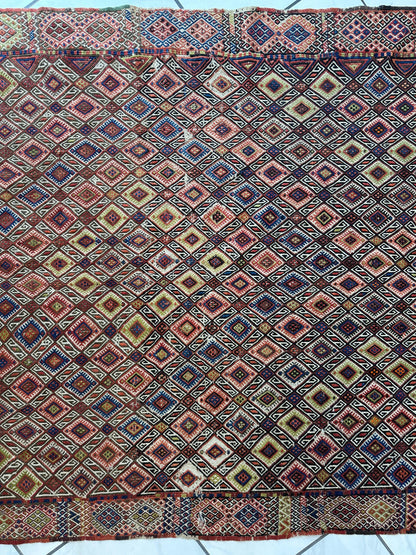 Antique Turkish Jajim Wool Rug 5’6” x 14’5” - Nuvé