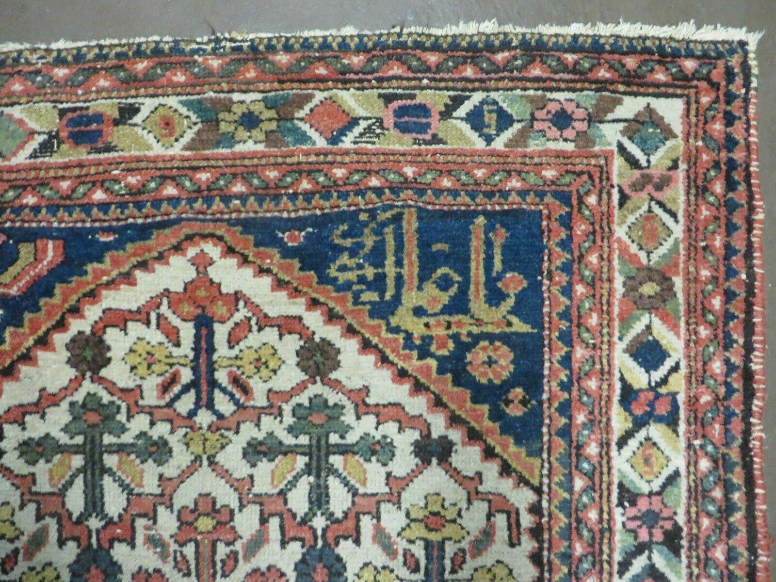 3' 3"X 10' Antique Handmade Caucasian Shirvan Wool Runner Rug Nice - Nuvé