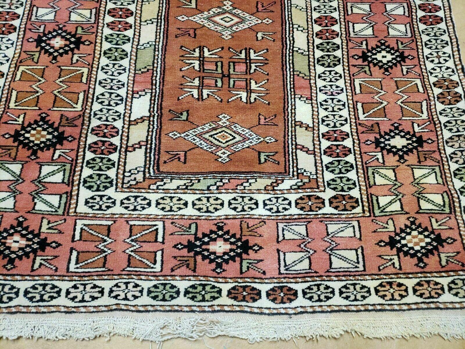 4' X 7' Antique Handmade Turkish Melas Oushak Wool Rug - Nuvé