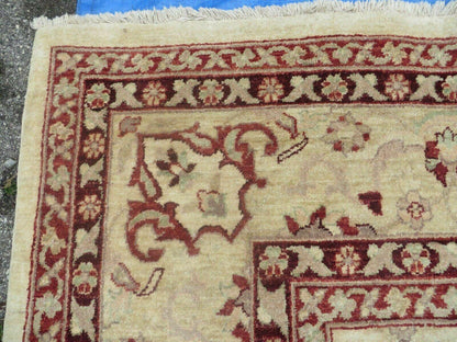 10' X 14' Vintage Hand Knotted Made Indian Agra Wool Rug Vegetable Dyes - Nuvé