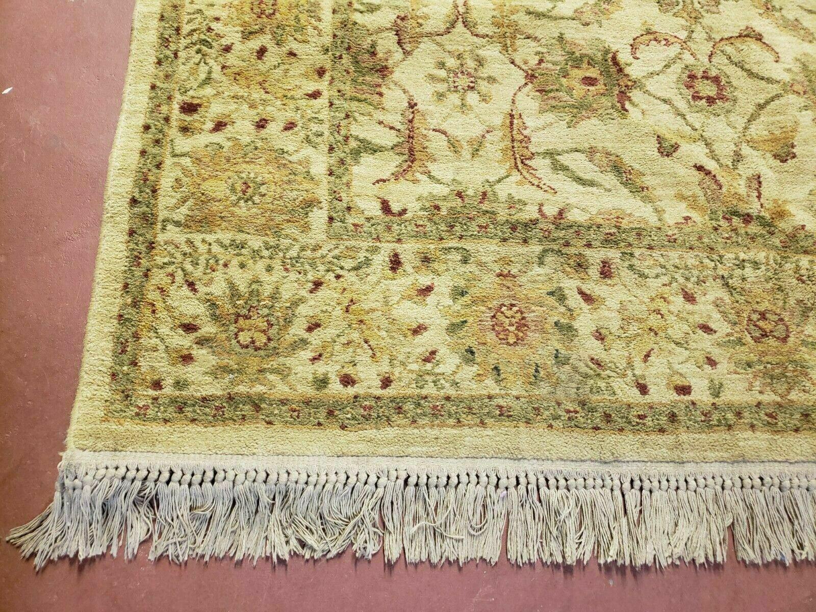 Belgium Power Loomed Rug 5x7, Vintage Oriental Wool Carpet, Beige - Nuvé