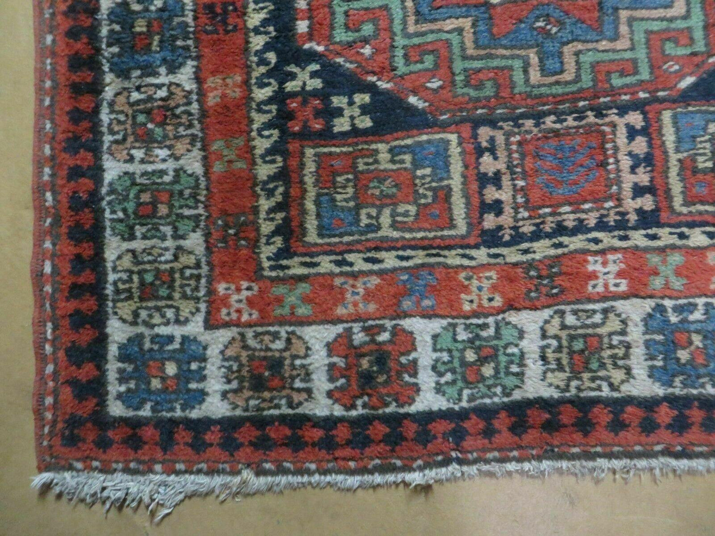 3 '4" X 10' Vintage Handmade Turkish Kazak Caucasian Wool Runner Rug Red Nice - Nuvé