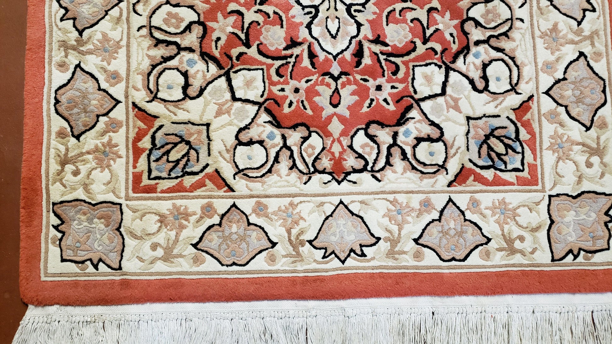 3x5 Red Chinese Plush Rug, Hand Knotted Soft Wool Carpet, Medallion Rug, Fine Vintage Rug, 120 Line, Small Area Rug - Nuvé