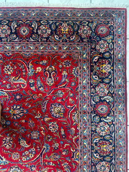Incredible Persian Kashan All Over Wool Rug 10’2” x 14’ - Nuvé