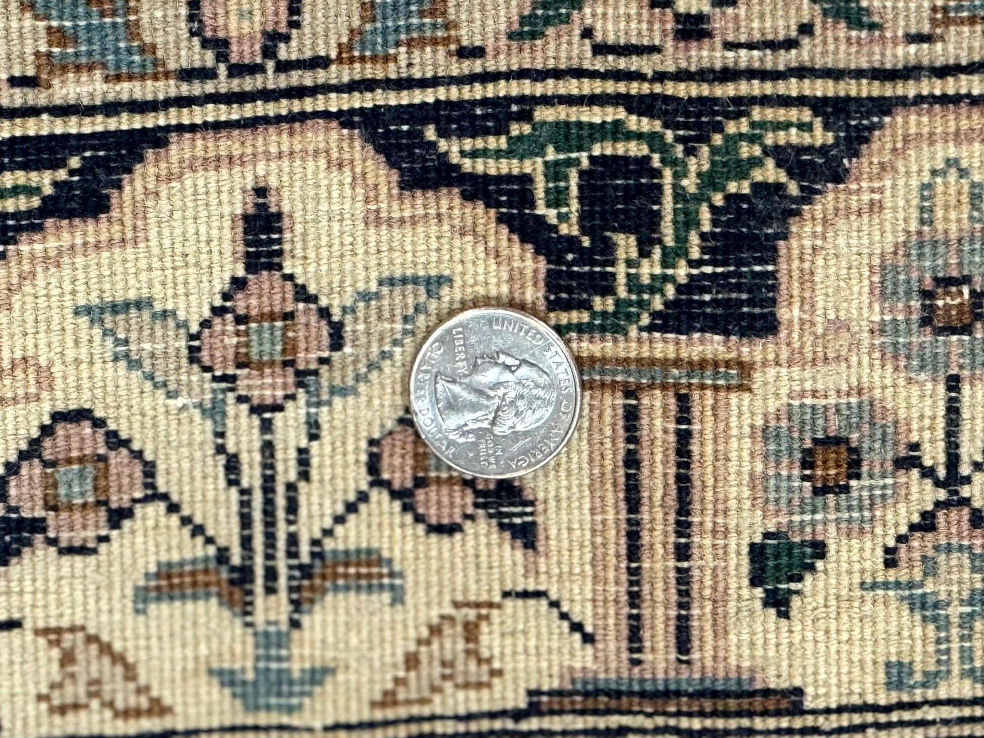 Small Tree of Life Prayer Rug, Pak Persian Rug 2.7 x 4, , Birds, Lantern, Handmade Vintage Fine 260 KPSI - Nuvé