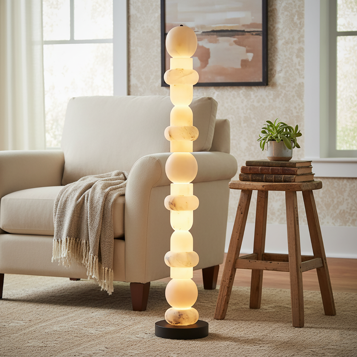 Alabaster Floor Lamp - Nuvé