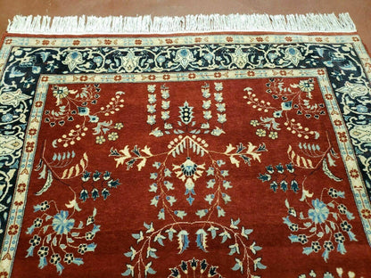 4' X 6' Vintage Handmade Pakistani Rug Highly Detailed Red - Nuvé