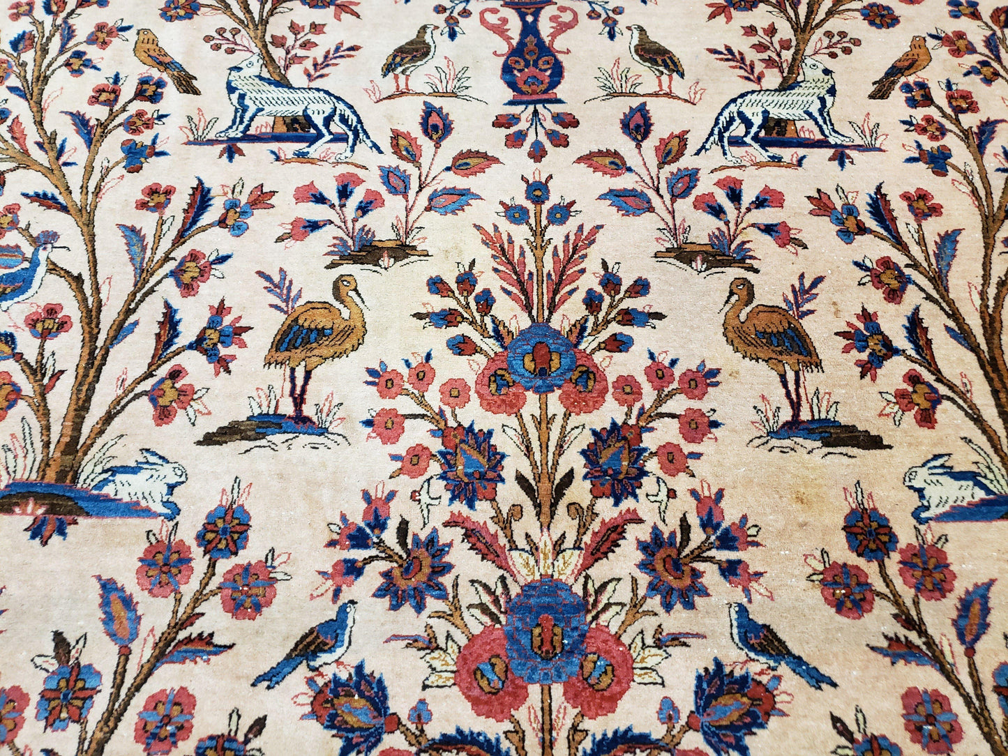 Antique Persian Kashan Tree of Life Rug 10x13 - Nuvé