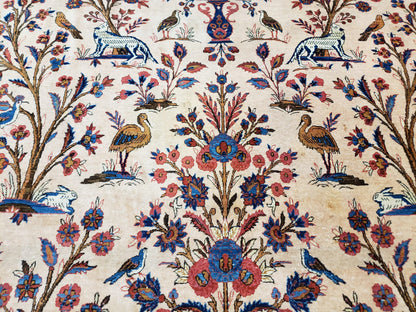 Antique Persian Kashan Tree of Life Rug 10x13 - Nuvé