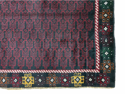 3 X 5 Vintage Handmade Tribal Wool Rug Baluchi Rug Afghan Rug Balouch Rug 3x4.7 - Nuvé