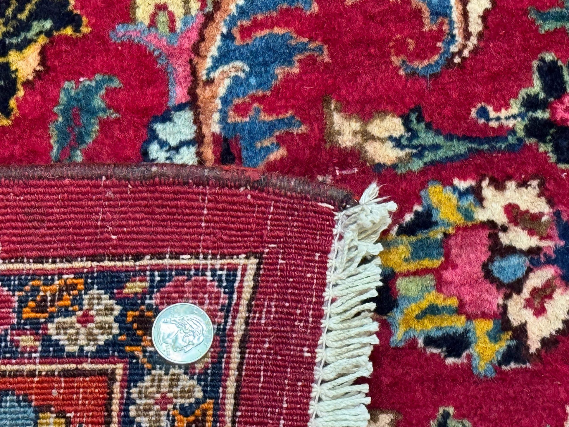 Red Persian Mashad Rug 10x13 - Floral Medallion Signed By Masterweaver - Nuvé