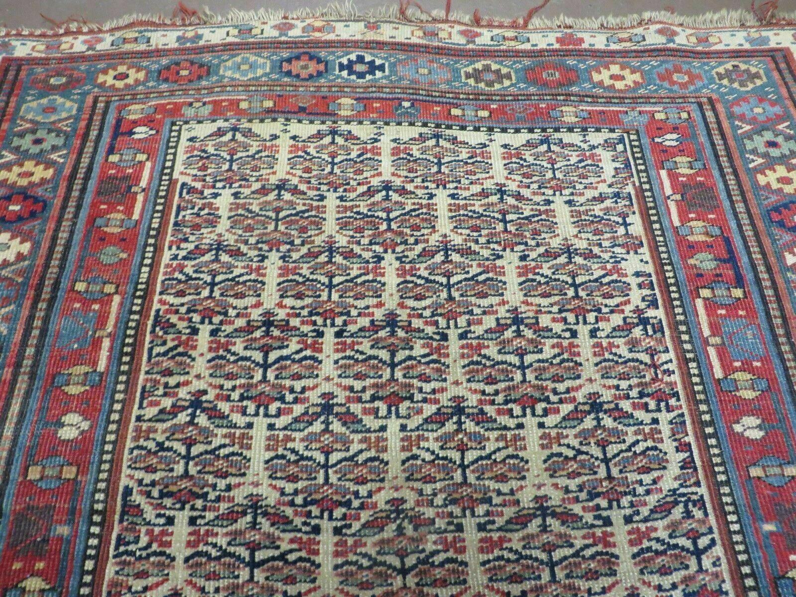5' X 9' Antique Handmade Caucasian Kuba Wool Rug Veg Dye Runner Nice - Nuvé