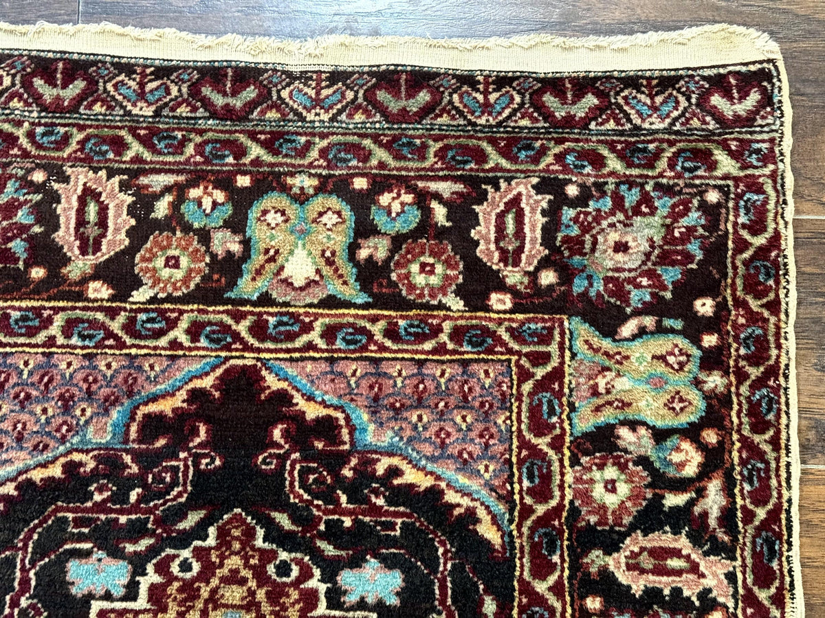 Antique Turkish Rug 4x6, Unique Rare Carpet