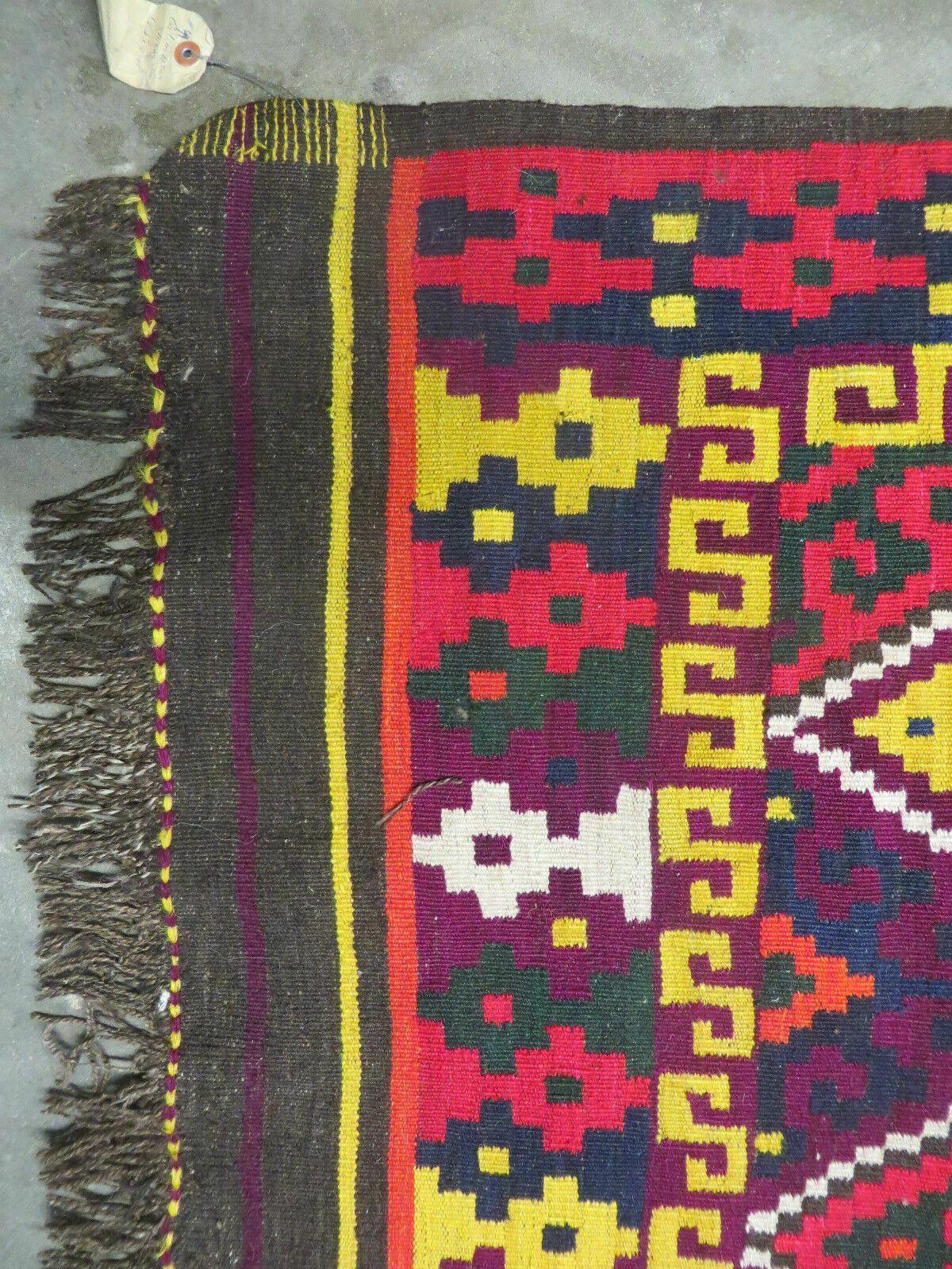 6' X 13' Antique Turkish Kilim Handmade Flat Weave Wool Rug Veg Dye - Nuvé